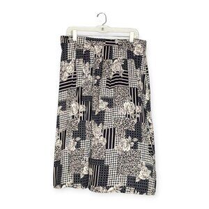 Vintage Panther Woman Black & White Maxi Skirt Size 20W
